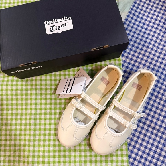 Onitsuka Tiger by Asics Shoes - Onitsuka Tiger by Asics Women’s Cream Double-Strap Mary Jane Flats
